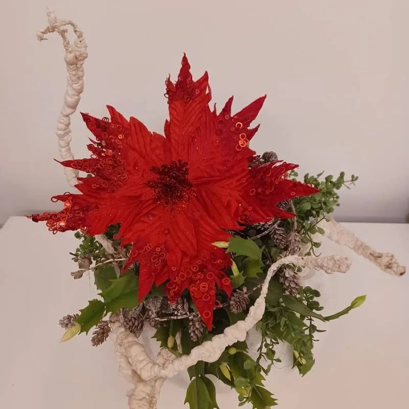 DECOLED Květ, 30 x 23 cm, červená