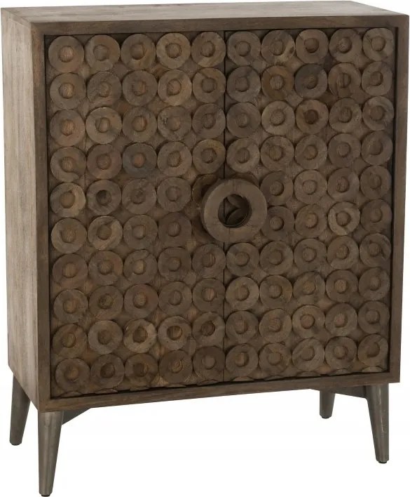 Vysoká komoda Etnic, hnedá, J-Line