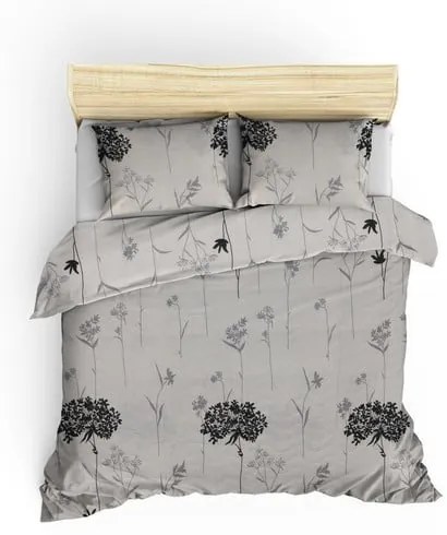 Set sivej prešívanej prikrývky na dvojlôžko a 2 obliečok na vankúš Efil – Mijolnir