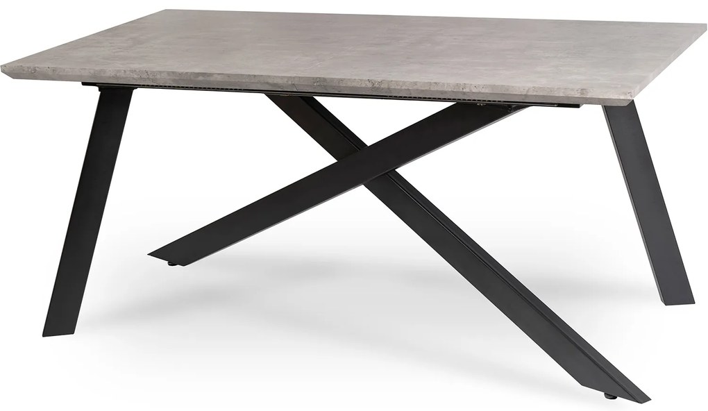JAKS Rozkladací stôl Hamilton 160-200 cm sivý betón