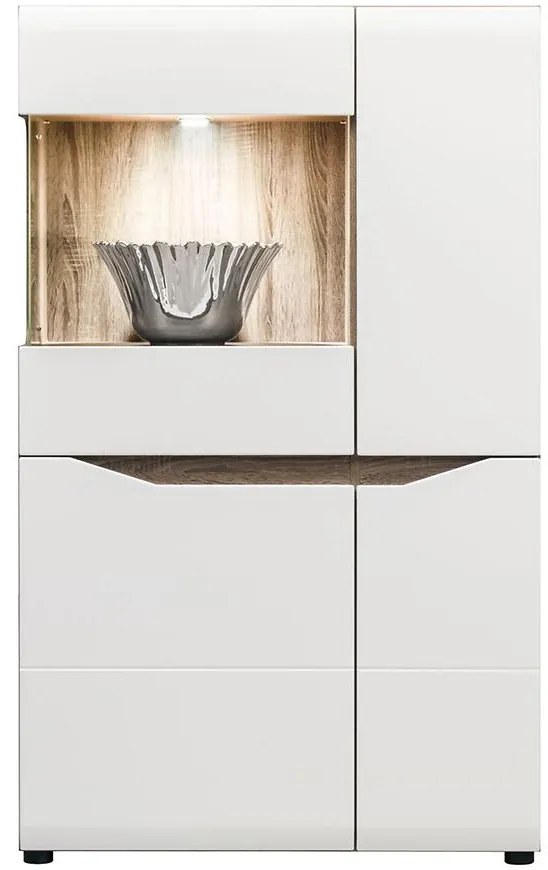 Vitrína Lionel Li05 Dub S./ Biela