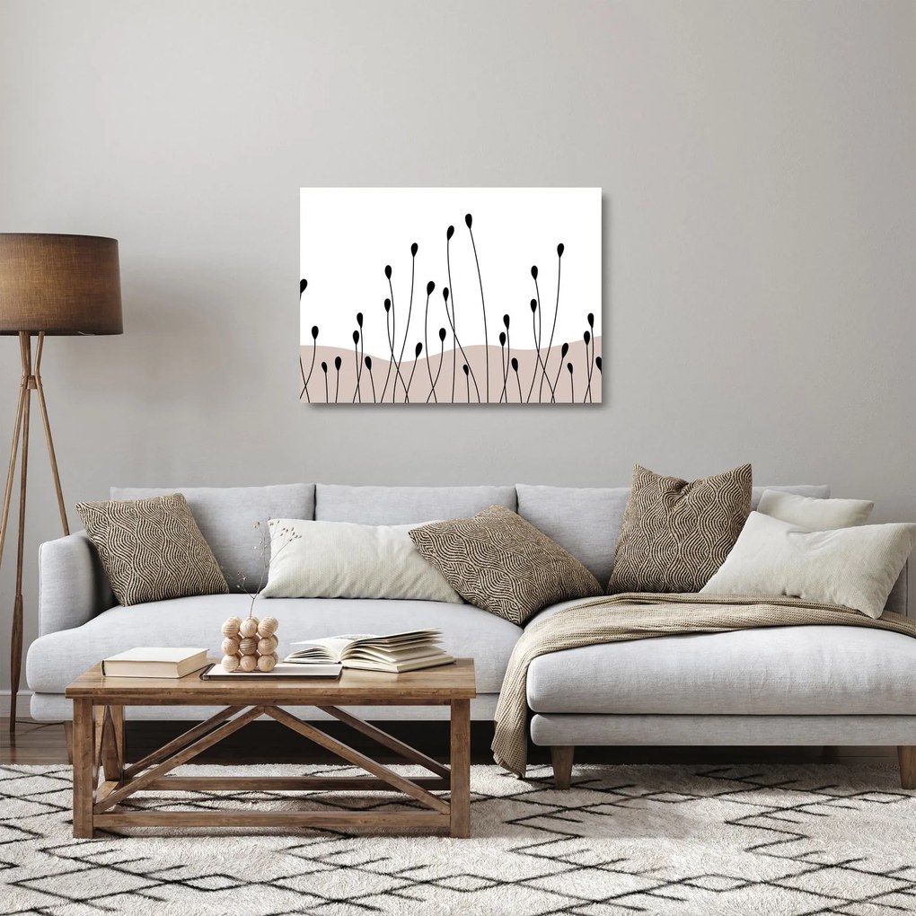 Sklenený obraz - Grafická lúka N⁰1 (70x50 cm)