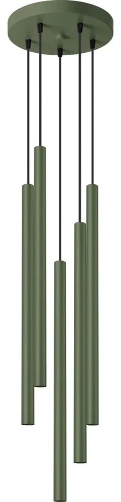 Sollux SL.1522 - Luster na lanku PASTELO 5xG9/8W/230V zelená