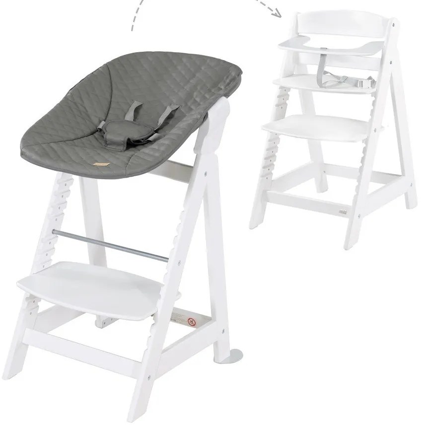 Biela jedálenská stolička Luxe – Roba