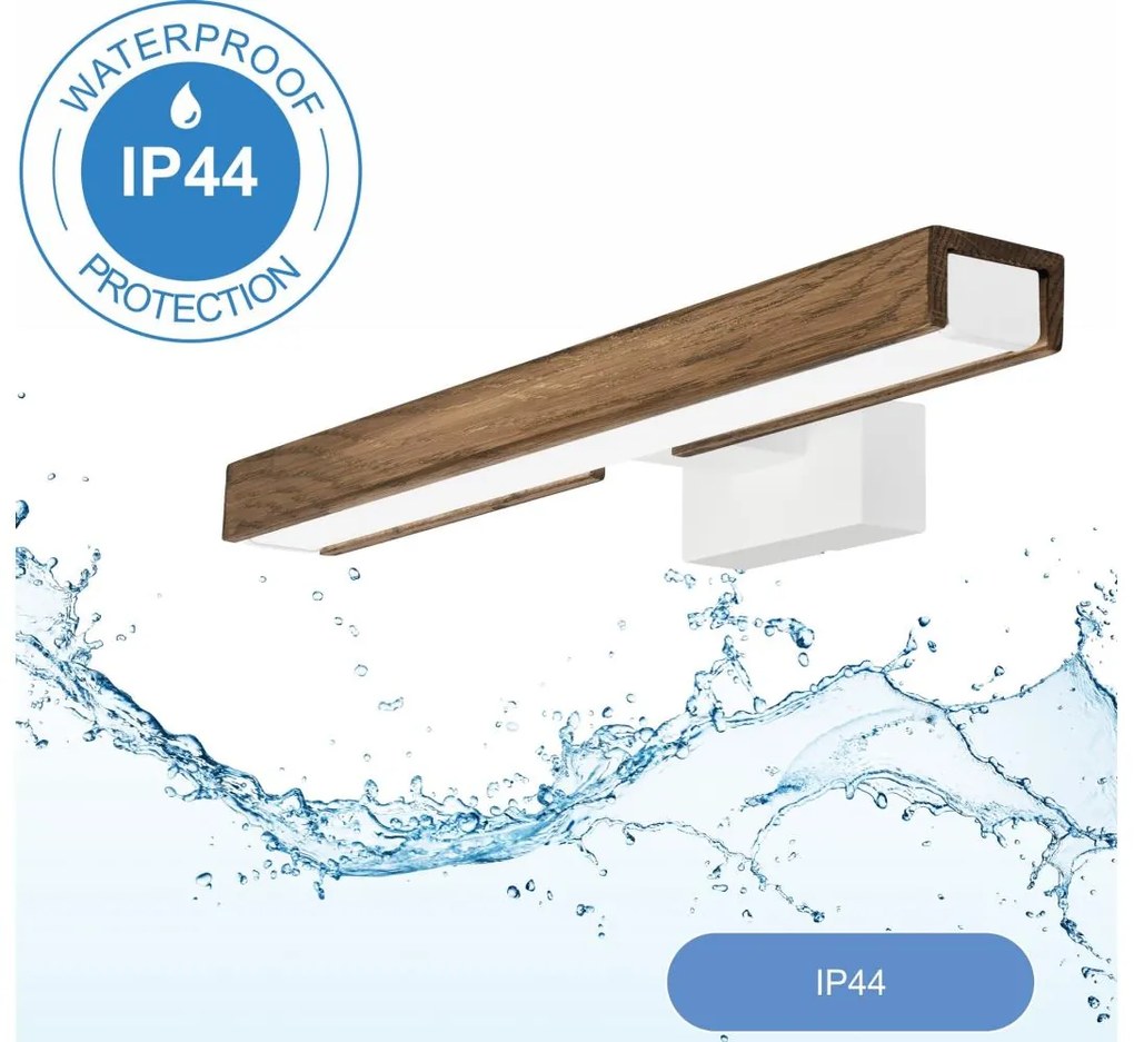 Brilagi- LED Kúpeľňové osvetlenie zrkadla WOODY MIRROR LED/8W/230V IP44 dub/biela BG0883