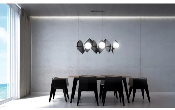 Luster na lanku DRIFTON 6xE14/10W/230V čierna