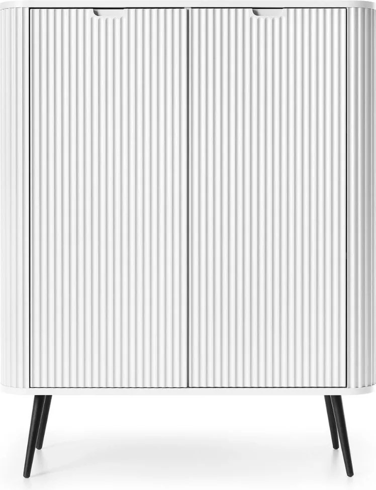 Zova vysoká komoda (K103) do obývacej izby, biela