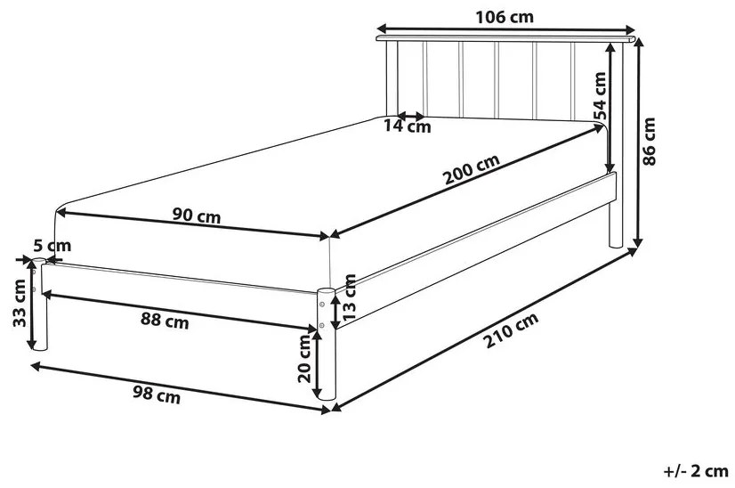 Posteľ 90x200 cm Barbar (svetlé drevo) (s lamelami). Vlastná spoľahlivá doprava až k Vám domov. 1035518