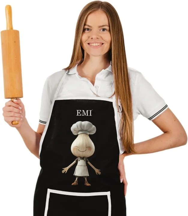 Kuchynská zástera Garlico EMI, čierna