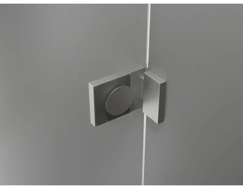 Mexen Lunar, L päťuholníkový sprchový kút naklápací doľava 80 x 80 cm, 8mm číre sklo, oceľový profil, 831L-080L-080P-97-00-L