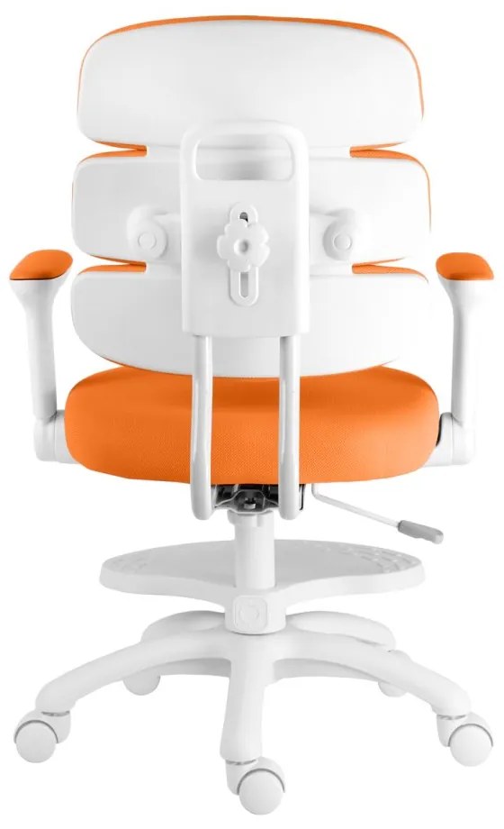 Detská rastúca stolička Neoseat KIDDY THREE — látka, oranžová
