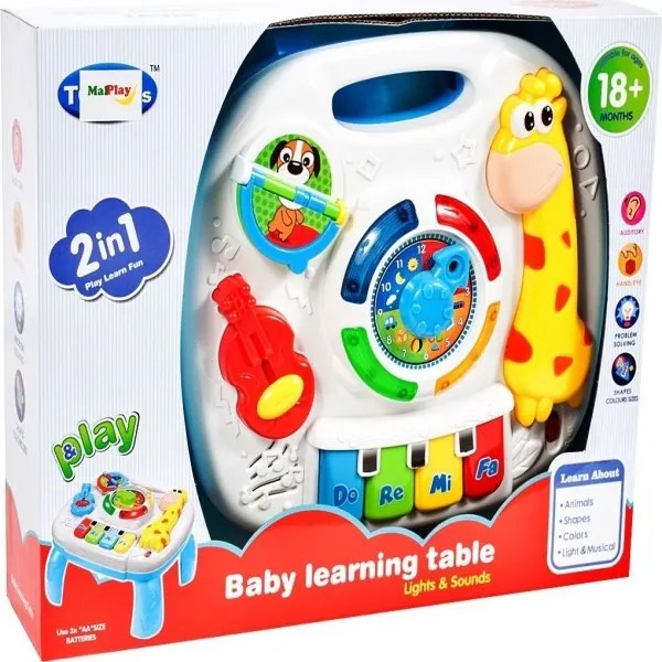 MalPlay 105737 vzdelávací stôl interaktívny hudobný panel