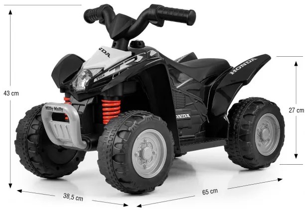 Elektrická štvorkolka HONDA ATV čierna