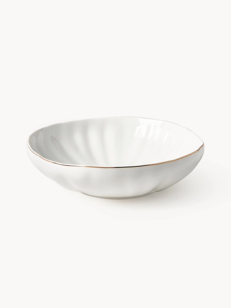 Porcelánové hlboké taniere's embosovaným vzorom Sali, 2 ks