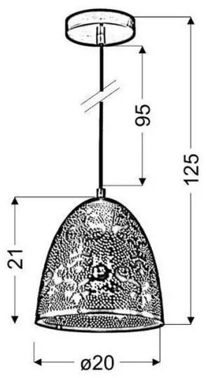 Luster na lanku SFINKS 1xE27/60W/230V