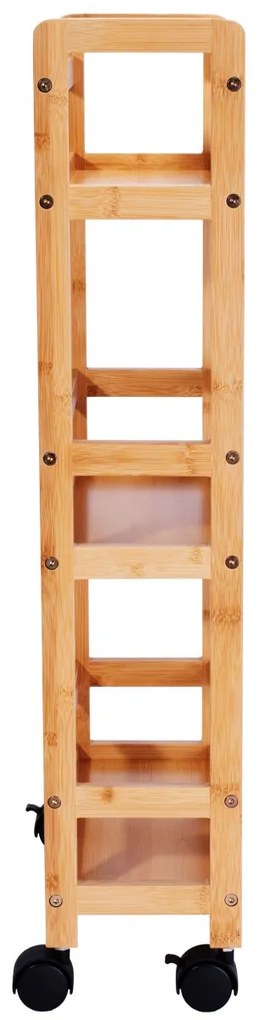 Bambusový pojazdný regál Inaki prírodný