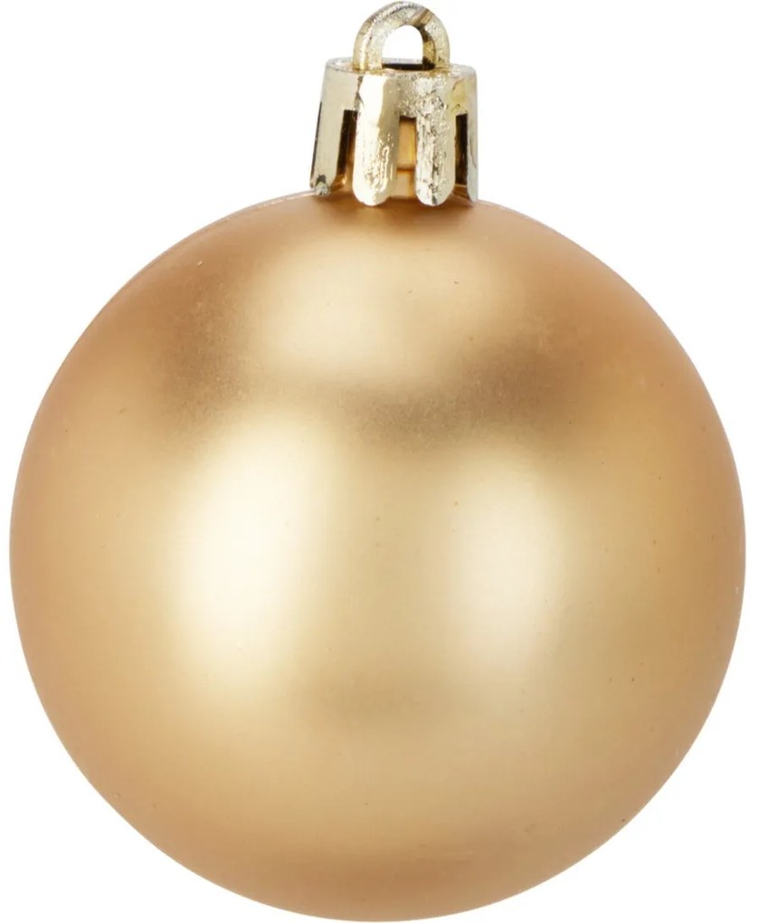 Sada 16 ks vánočních baněk Leo 5 cm zlatá