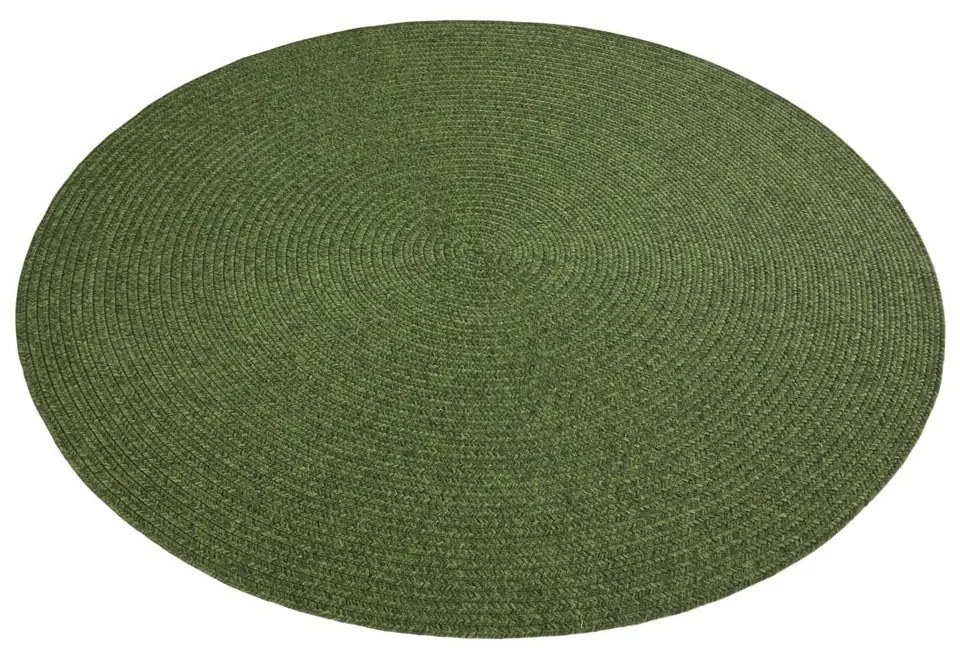 Zelený okrúhly vonkajší koberec ø 150 cm - NORTHRUGS