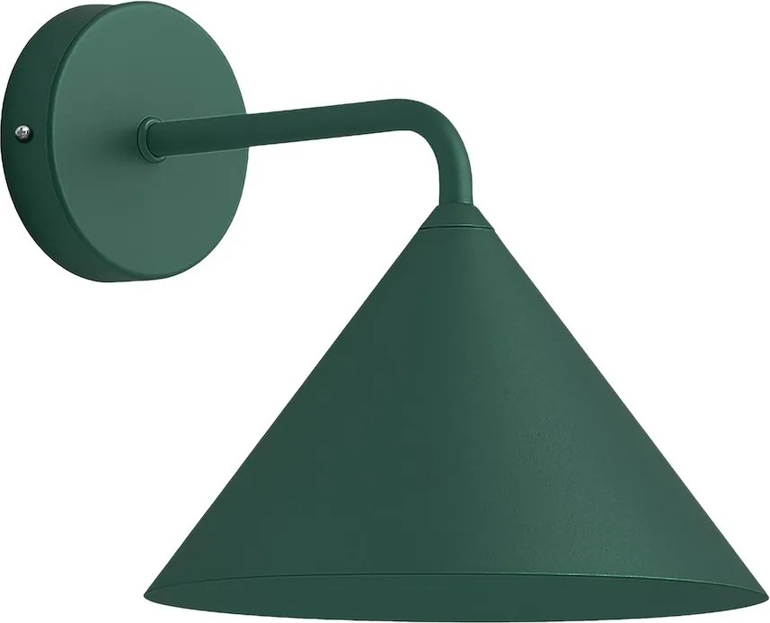 Nástenné svietidlo Capital, 1x zelené kovové tienidlo, (fi 21cm), gr
