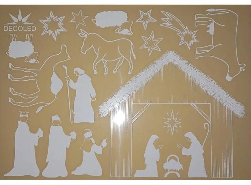 DECOLED Dekorativní polep do oken A3 Betlém