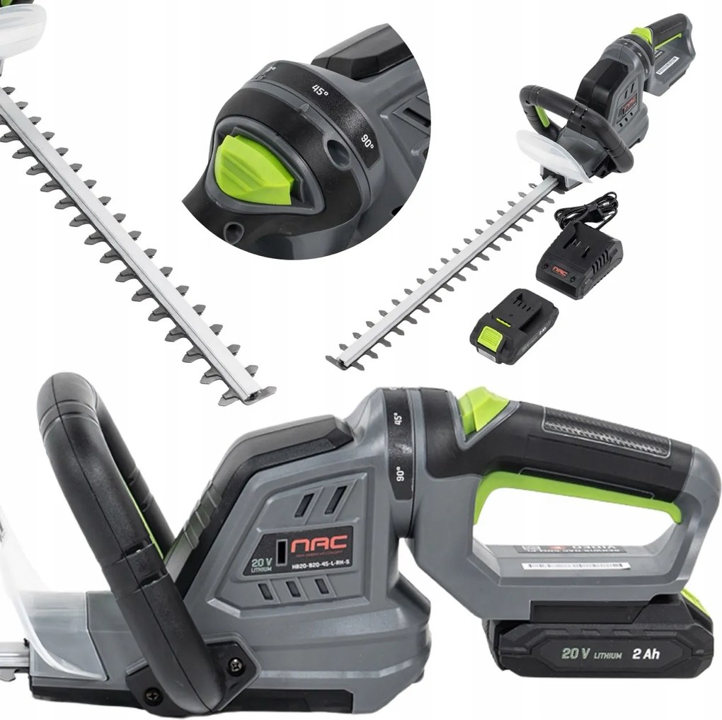 Akumulátorové Nožnice Na Živý Plot Na Strihanie Konárov Kríkov 45 CM Nac 20V