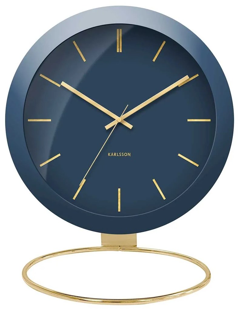 Stolné hodiny Globe modré 21× 24,5 × 14 cm