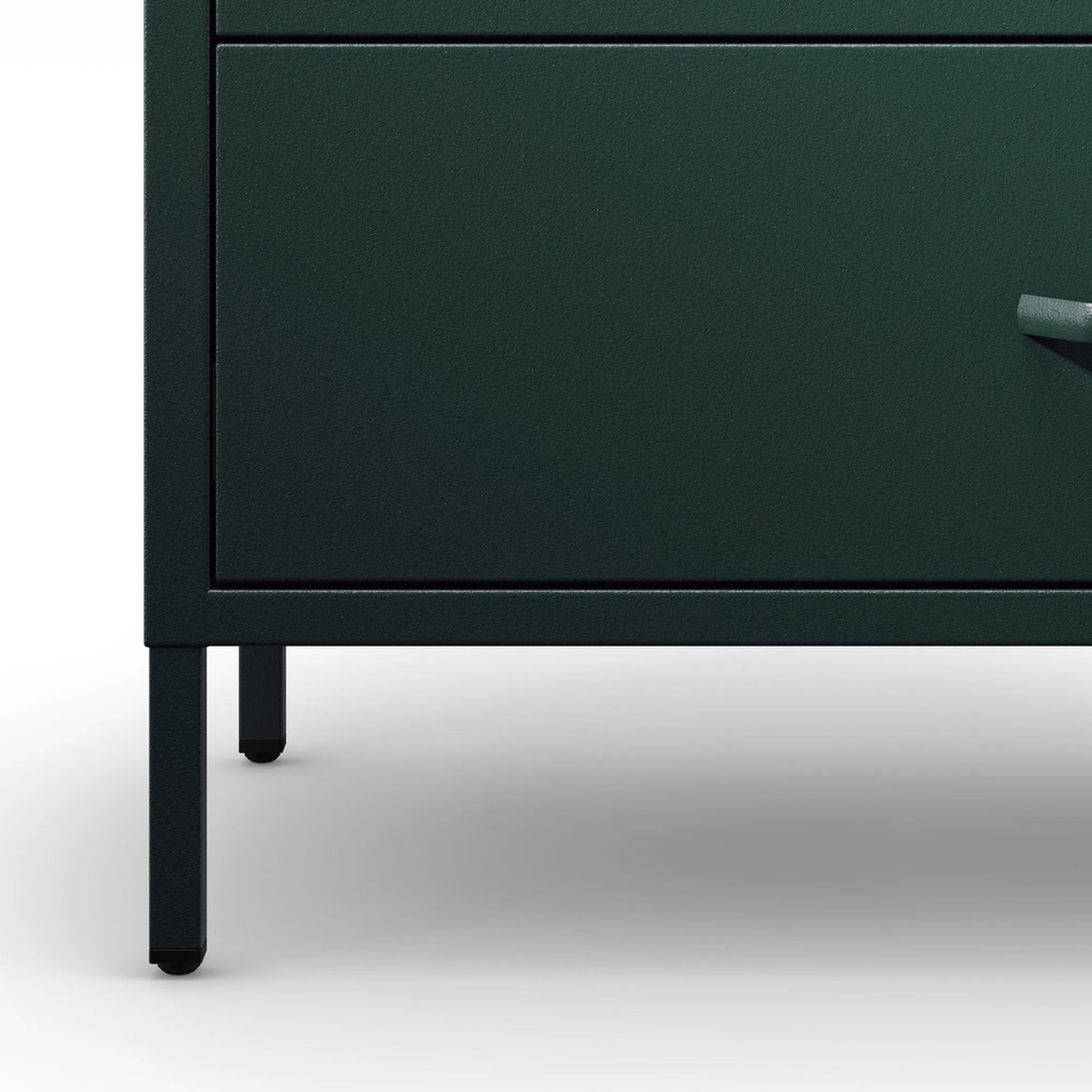 Komoda CARLA, 800 x 1015 x 400 mm, Modern: fľaškovo zelená farba