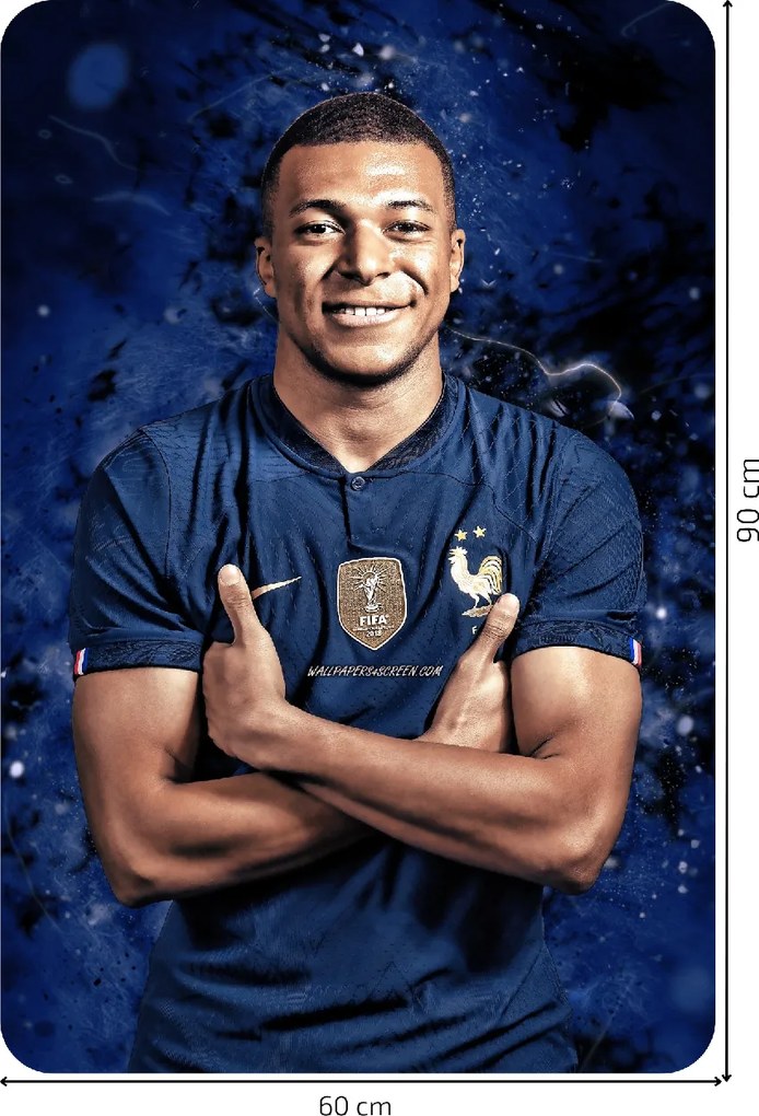 Kylian Mbappé - textilná nálepka na stenu