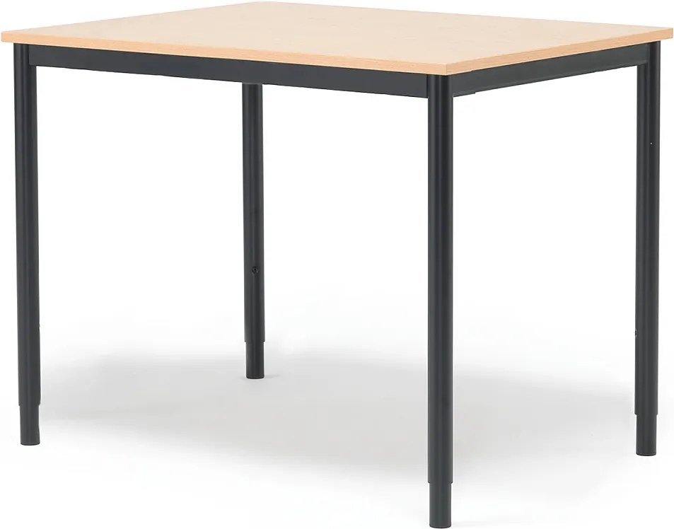 Prídavný kancelársky pracovný stôl Adeptus 800x600 mm, buk/čierna