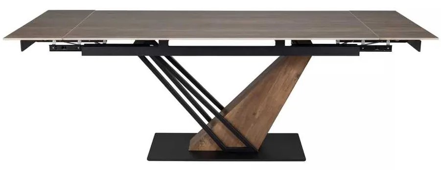 Jedálenský stôl Michel II 180 x 90 cm, dub / čierna