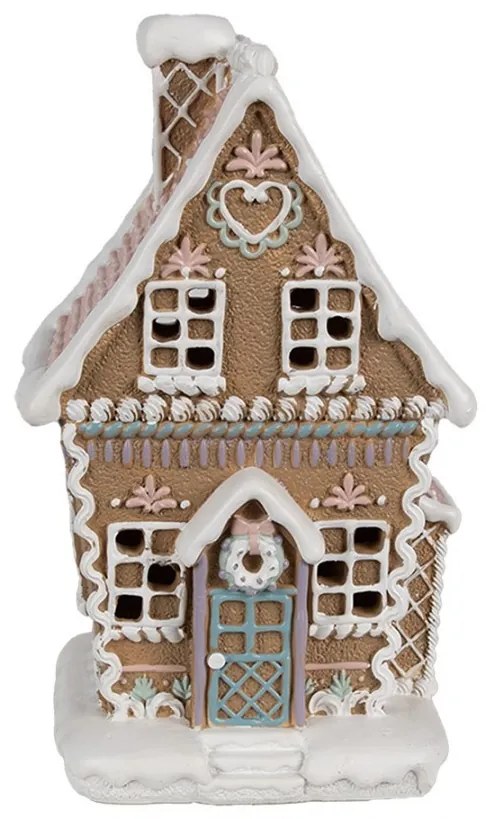Gingerbread House With LED 13x10x21 Cm Brown Plastic Gingerbread House - 13*10*21 cm