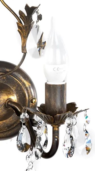 ONLI - Nástenné svietidlo TERESA 2xE14/6W/230V bronzová