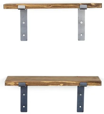 SADA 2x Nástenná polica smrek