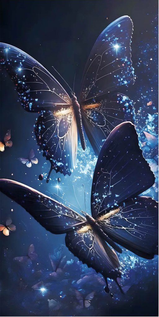 PLÁŽOVÁ OSUŠKA Z MIKROVLÁKNA BUTERFLY 100X180 CM VZOROVANÁ