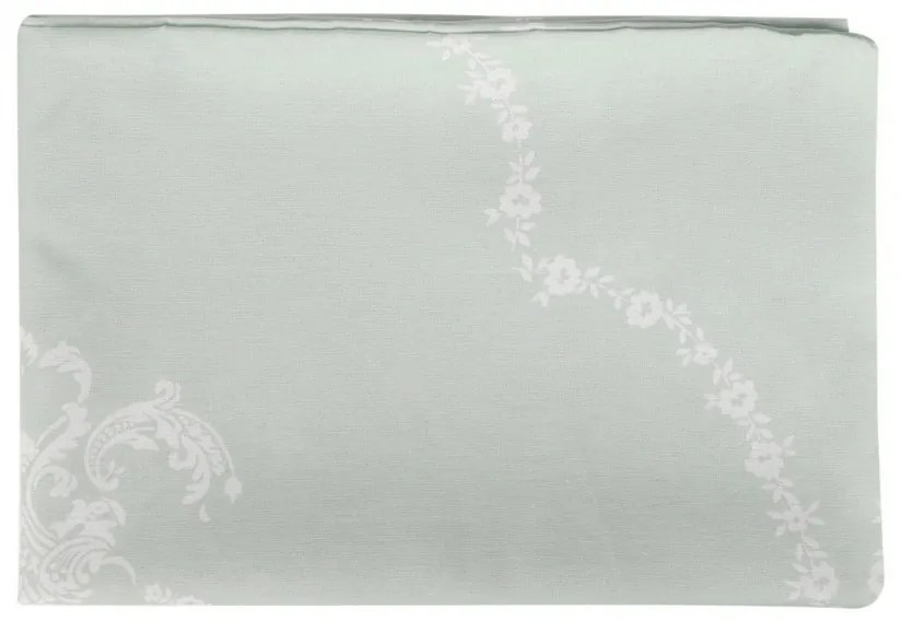 Bavlnený prehoz cez posteľ na dvojlôžko s obliečkami na vankúše a plachtou Čistý zelený