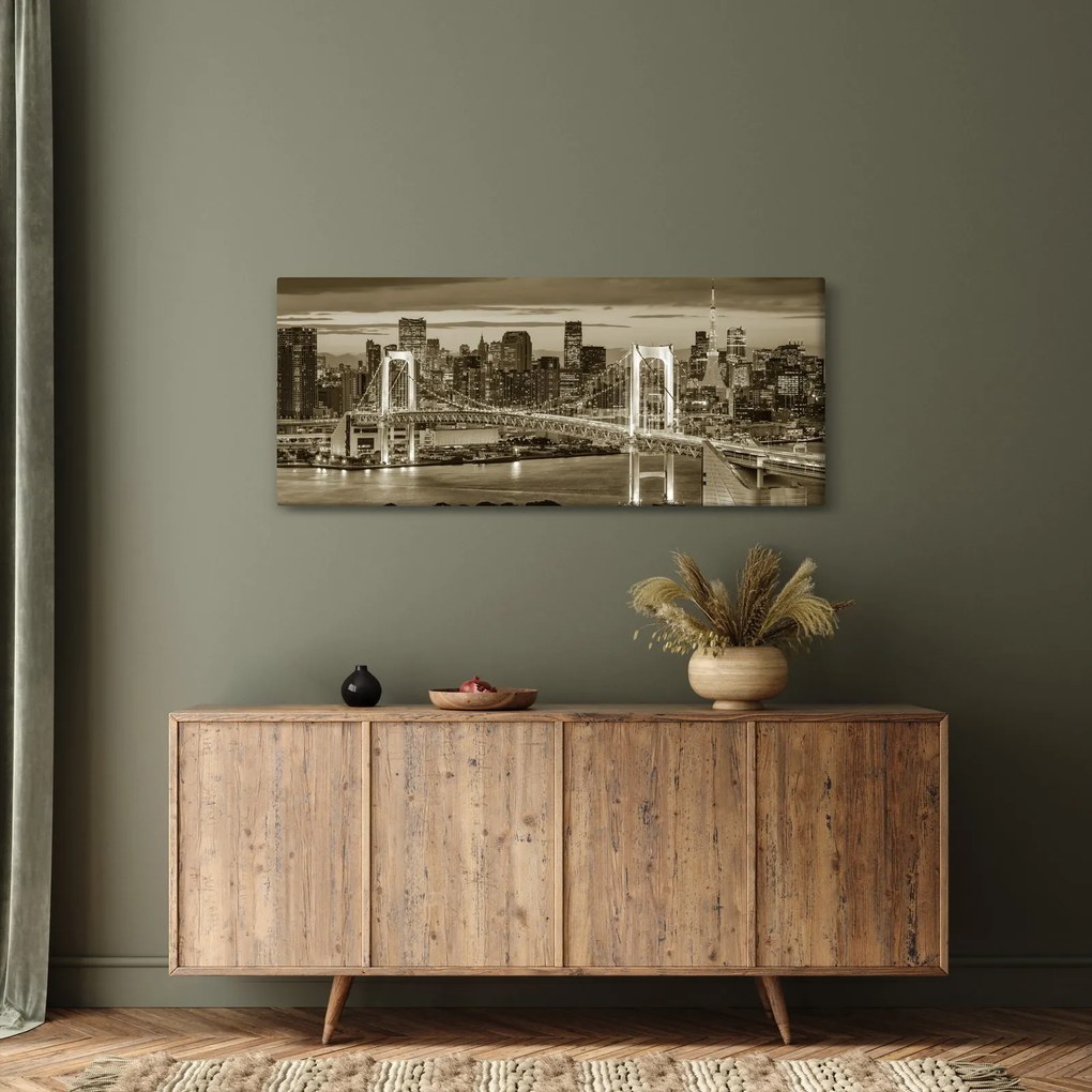 Obraz - Zlaté veľkomesto (120x50 cm)