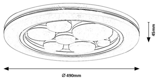 Rabalux 2012 - LED Stropné svietidlo LAGERTHA LED/36W/230V pr. 49 cm