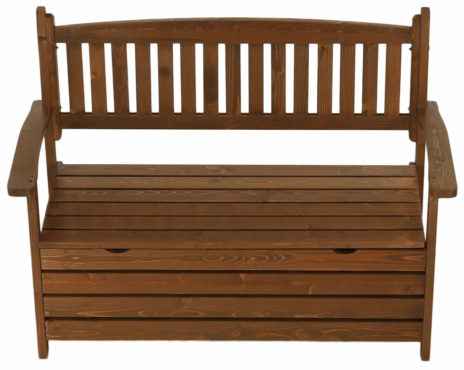 Záhradná lavička, hnedá, 123,5 cm, DILKA