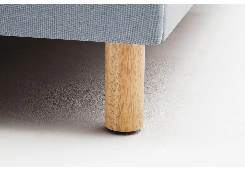 Modrá/sivá čalúnená jednolôžková posteľ bez roštu 120x200 cm Lena – Meise Möbel