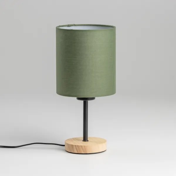 Brilagi - Stolná lampa NUBILA WOOD 1xE27/25W/230V dub/zelená
