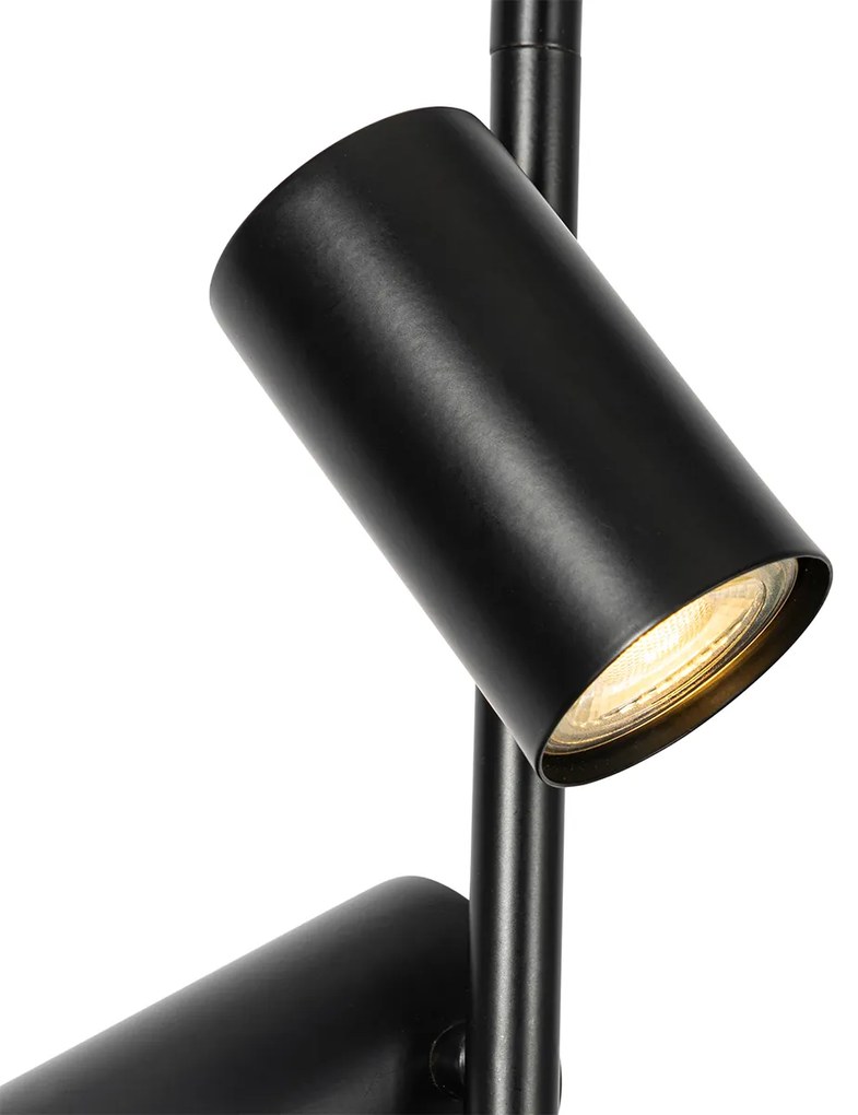 Závesné svietidlo čierne s nožným spínačom 3-svetlo - Jeana Luxe