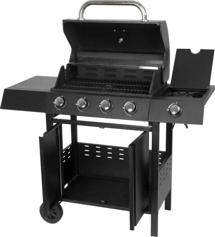 ST Záhradný plynový gril 4+1 horáky BBQ