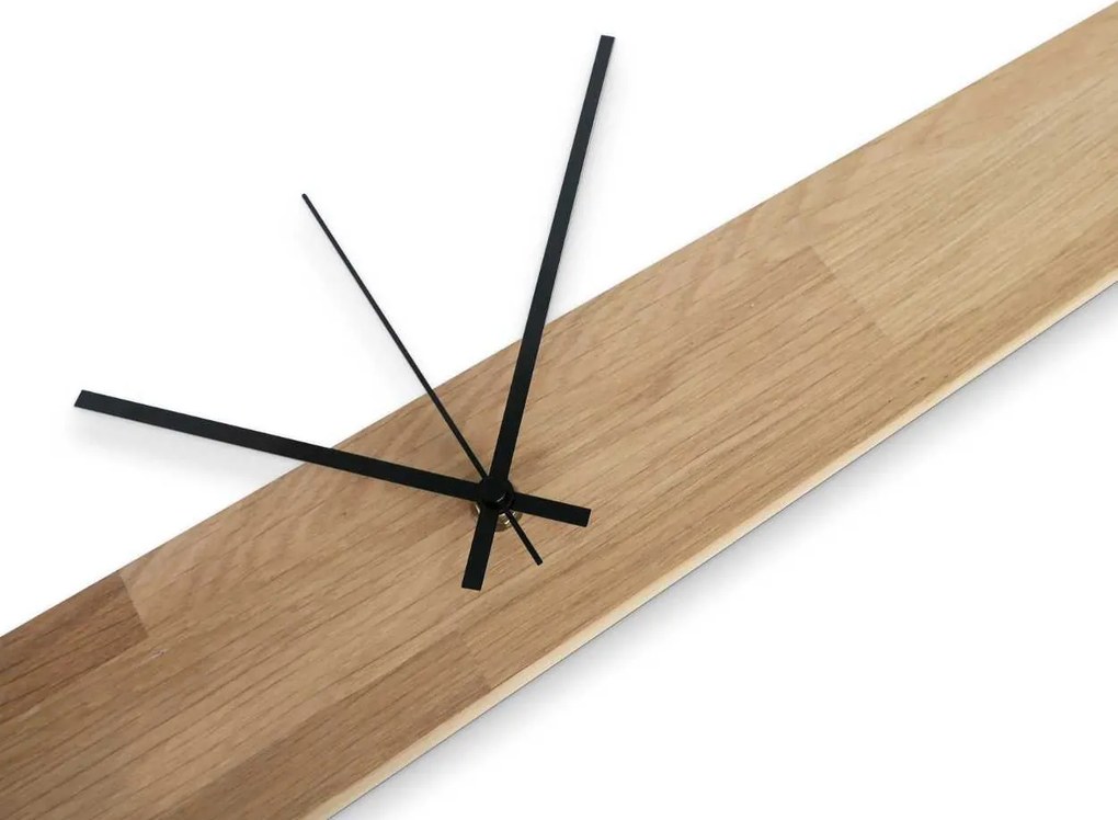 SENTOP | Minimalistické hodiny z prírodného dreva I SENTOP MAS020-3041-SILVER-60x8cm analógové