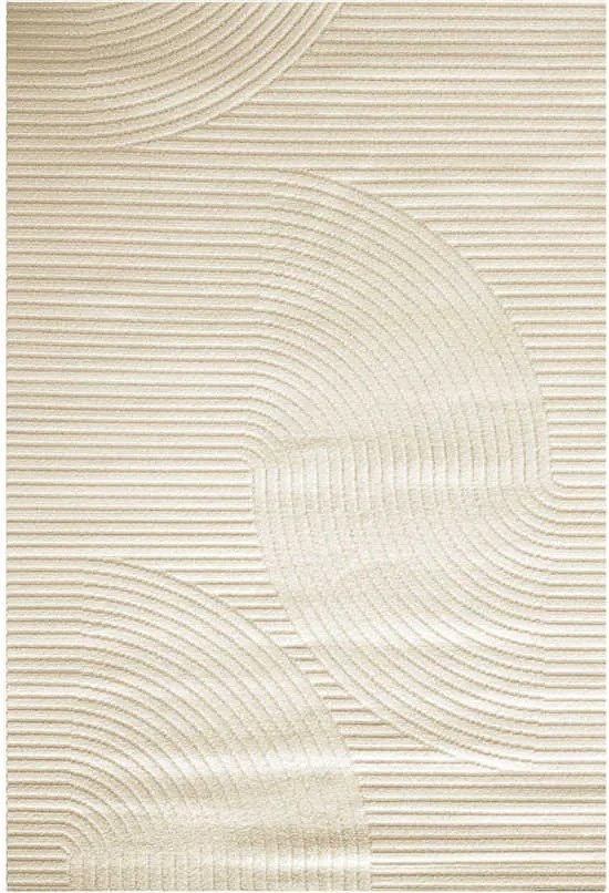 TZ Béžový obdĺžnikový geometrický koberec Strado Polo Path Camel vzor pruhy Rozmer: 160x230 cm