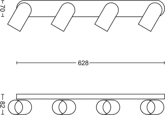 Philips - LED RGBW Stmievateľné bodové svietidlo 4xGU10/4,9W/230V 2700-6500K čierne