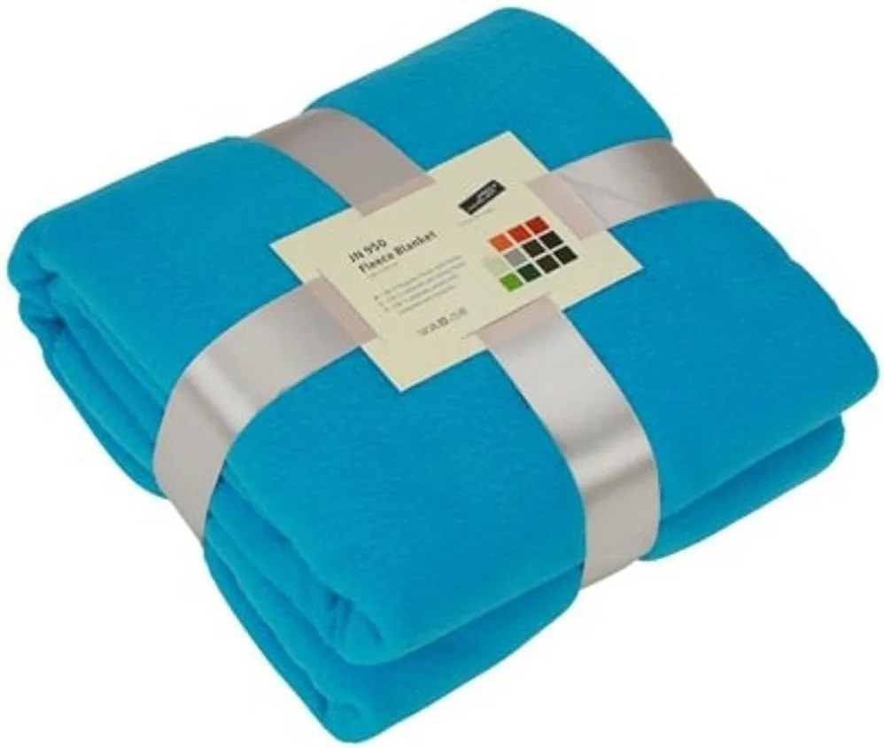 James & Nicholson (Daiber) Fleecová deka 130x170 cm JN950 - Tyrkysová | 130 x 170 cm