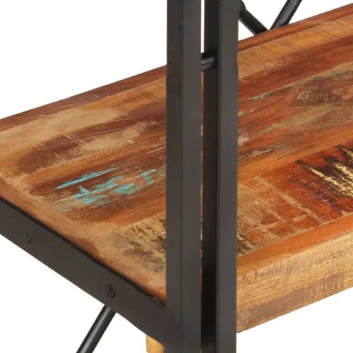 vidaXL Knižnica s 3 policami 90x30x80 cm recyklovaný masív-