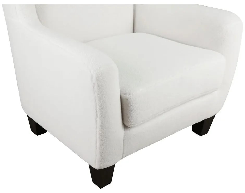 Biele zamatové kreslo ušiak Zhili - Støraa