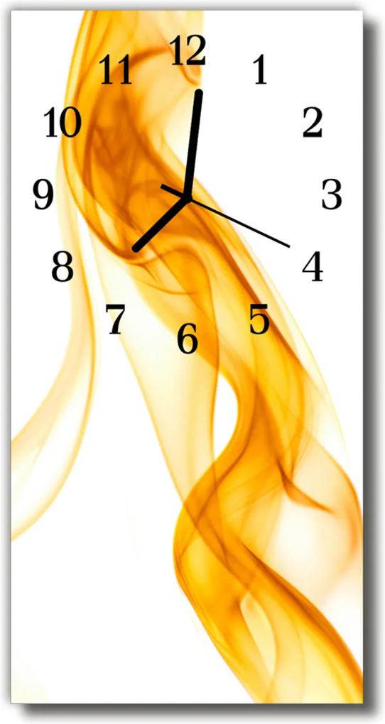 Sklenené hodiny vertikálne  Umenie Abstrakcia oranžového dymu