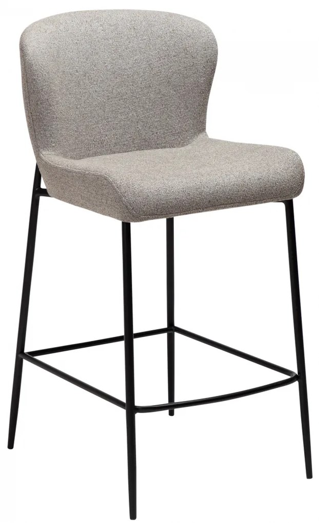 GLAM ČALÚNENÁ BAROVÁ STOLIČKA pebble earth/black